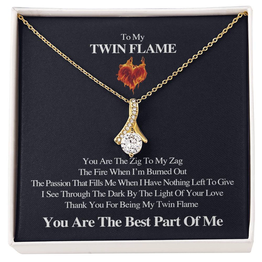 Zig Zag Flaming Heart Passion 18K Yellow Gold Finish Alluring Beauty Necklace Jewelry Soulful Gift for Twin Flame Anniversary