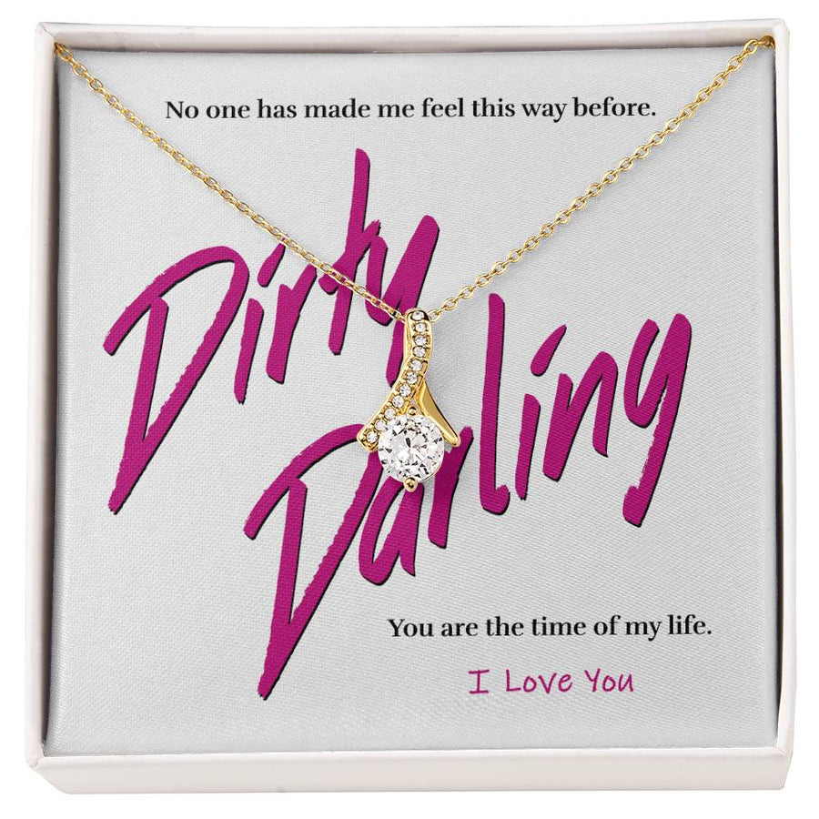 Dirty Darling Unforgettable Feeling 18K Yellow Gold Finish Alluring Beauty Necklace Jewelry Passionate Gift for Lovers Romance