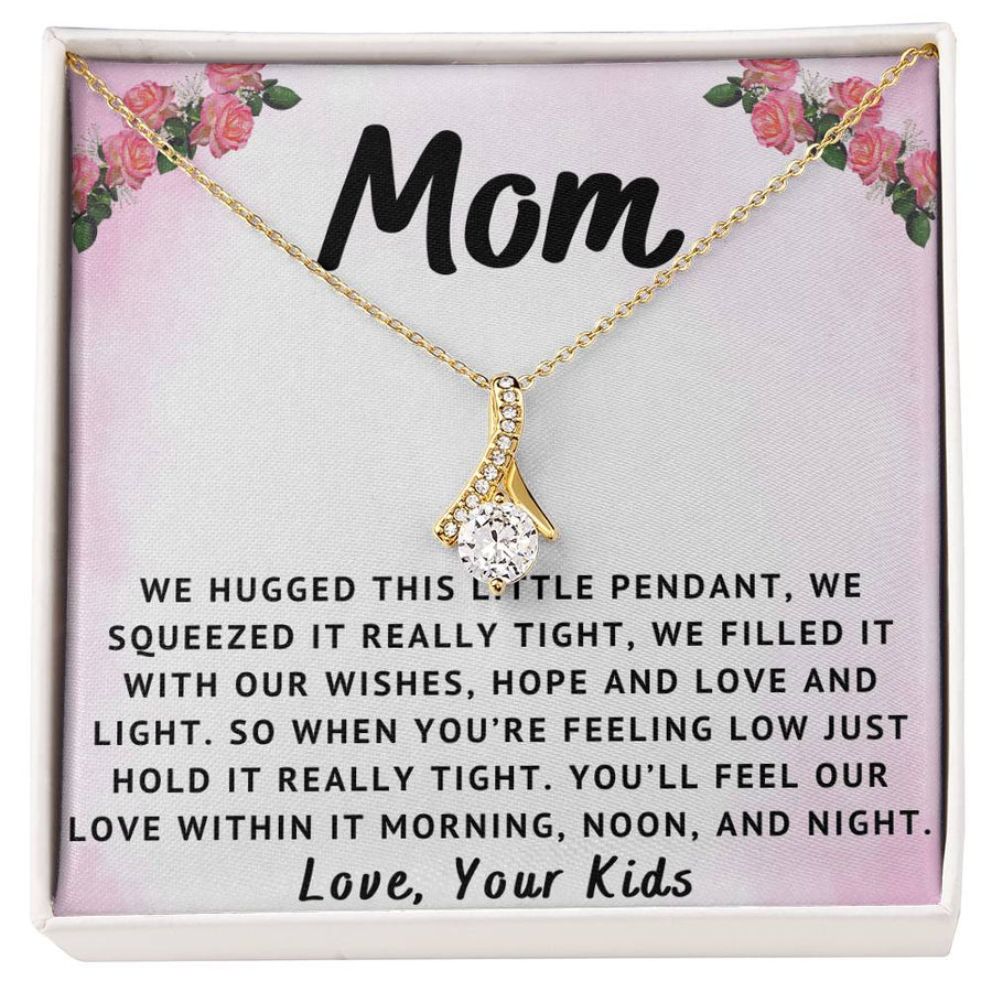 Our Wishes Hope and Love and Light 18K Yellow Gold Finish Alluring Beauty Necklace Jewelry Loving Gift for Mom from Kids