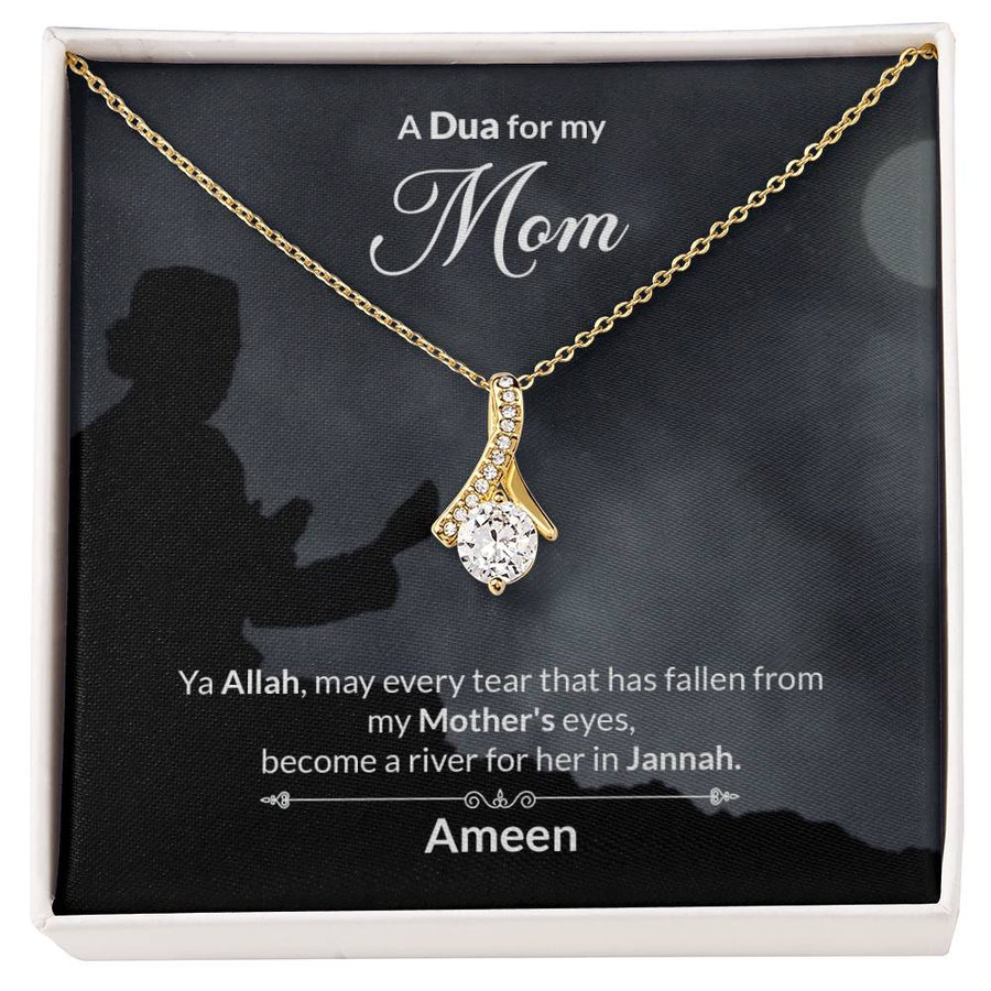 Beautiful Heart Mom Divine Protection 18K Yellow Gold Finish Alluring Beauty Necklace Jewelry Perfect Gift for Beautiful Mom