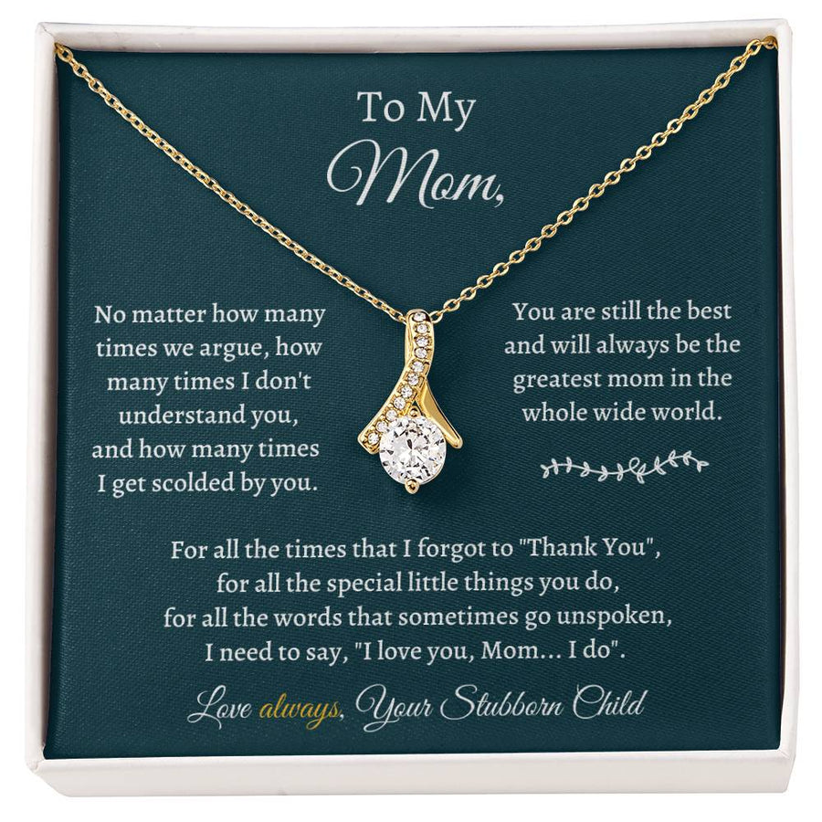 Always Be The Greatest Mom 14K White Gold Finish Alluring Beauty Necklace Jewelry Perfect Mother’s Day Gift for Amazing Mom