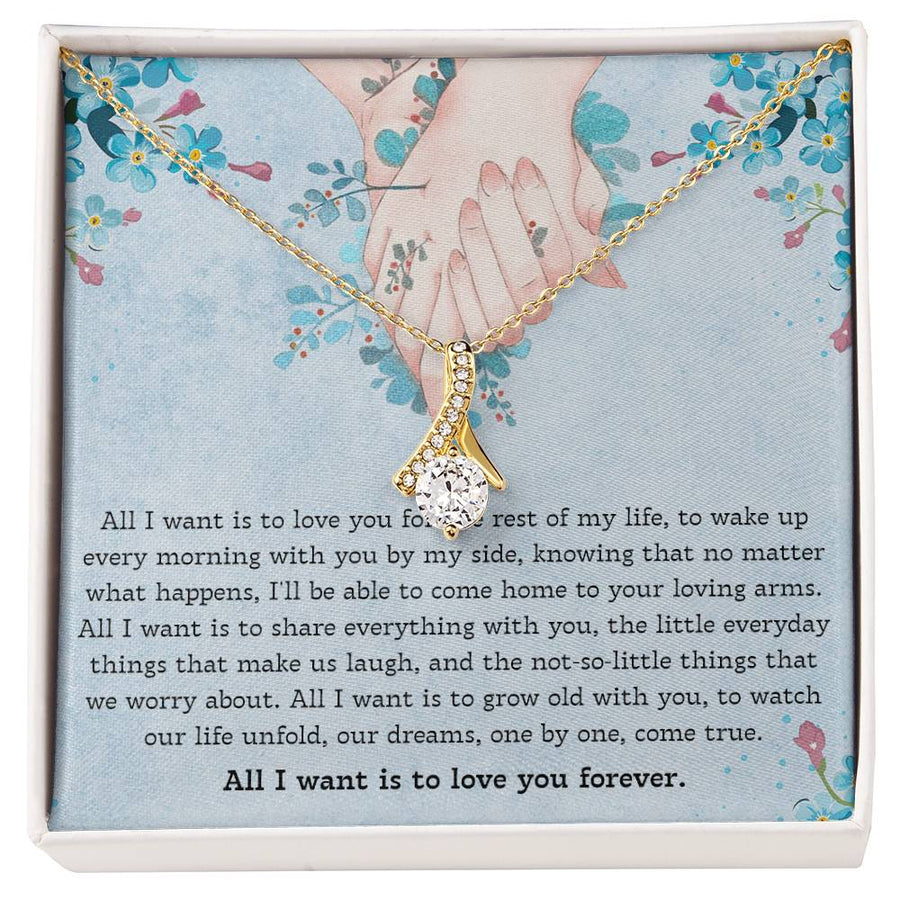 Daily Devotion Timeless Love Beautiful Her 18K Yellow Gold Finish Alluring Beauty Necklace Jewelry Emotional Jewelry for Elegant Wife Anniversary