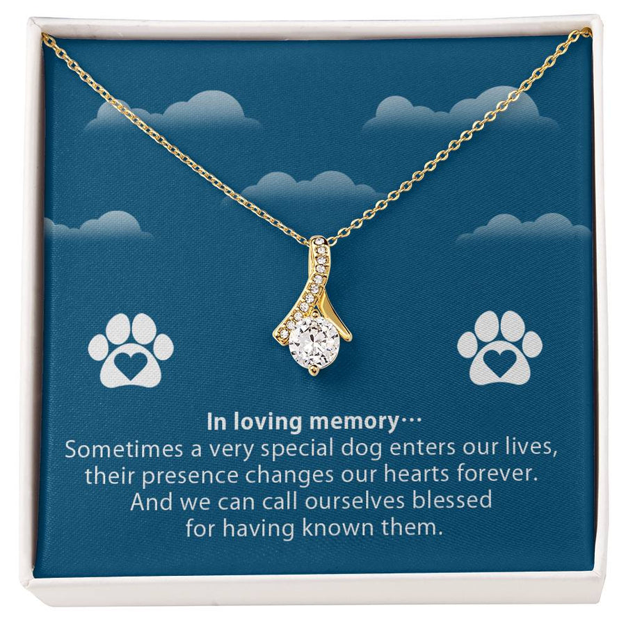 Blessed For Having Known Them 18K Yellow Gold Finish Alluring Beauty Necklace Jewelry Pet Remembrance Eternal Bond