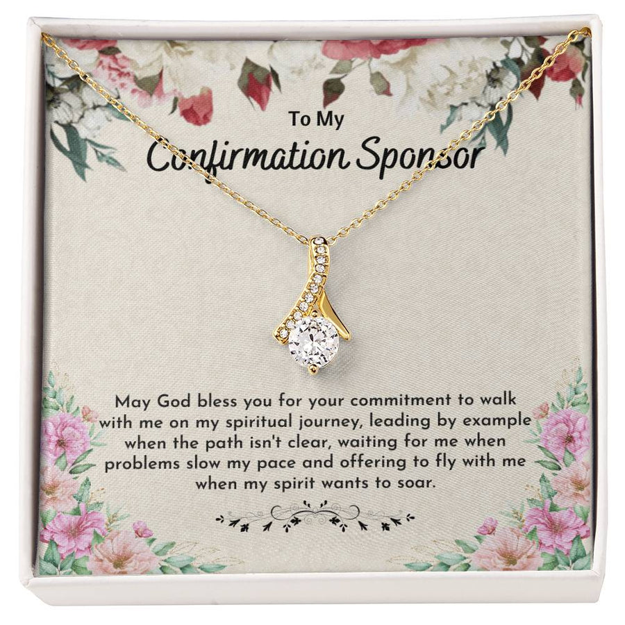 Soaring Spirit Confirmation Tribute Gold Finish Alluring Beauty Necklace Jewelry Heartfelt Gift for Sponsor Blessing Event
