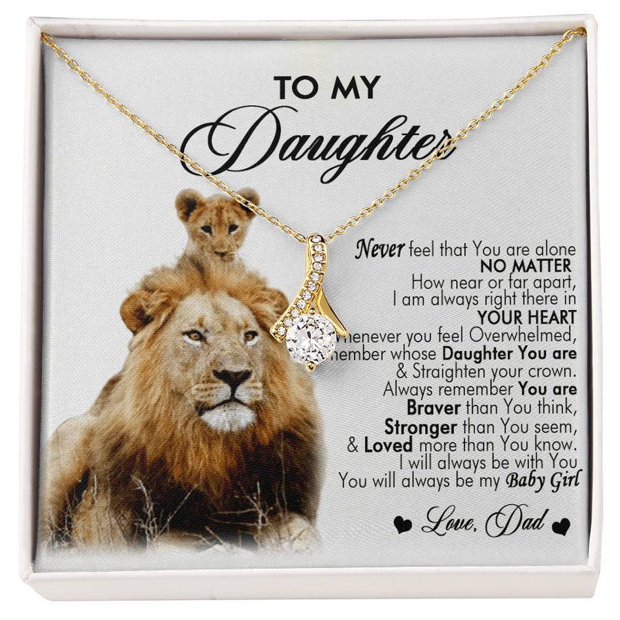 Be My Baby Girl Lion Crown 18K Yellow Gold Finish Alluring Beauty Necklace Jewelry Beautiful Gift for Beautiful Daughter Birthday