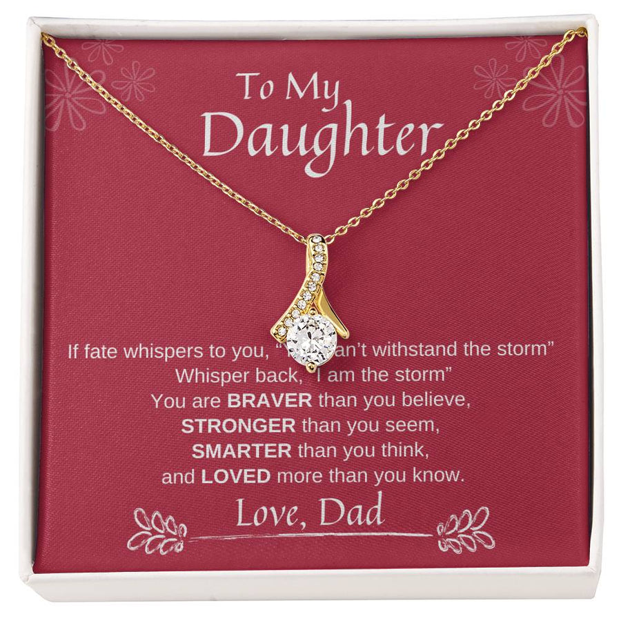 The Storm Braver Stronger 18K Yellow Gold Finish Alluring Beauty Necklace Jewelry Beautiful Gift for Beautiful Daughter Birthday