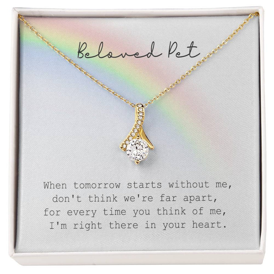 Rainbow Bridge Beloved Pet Keepsake 18K Yellow Gold Finish Alluring Beauty Necklace Jewelry Sentimental Animal Memorial Gift
