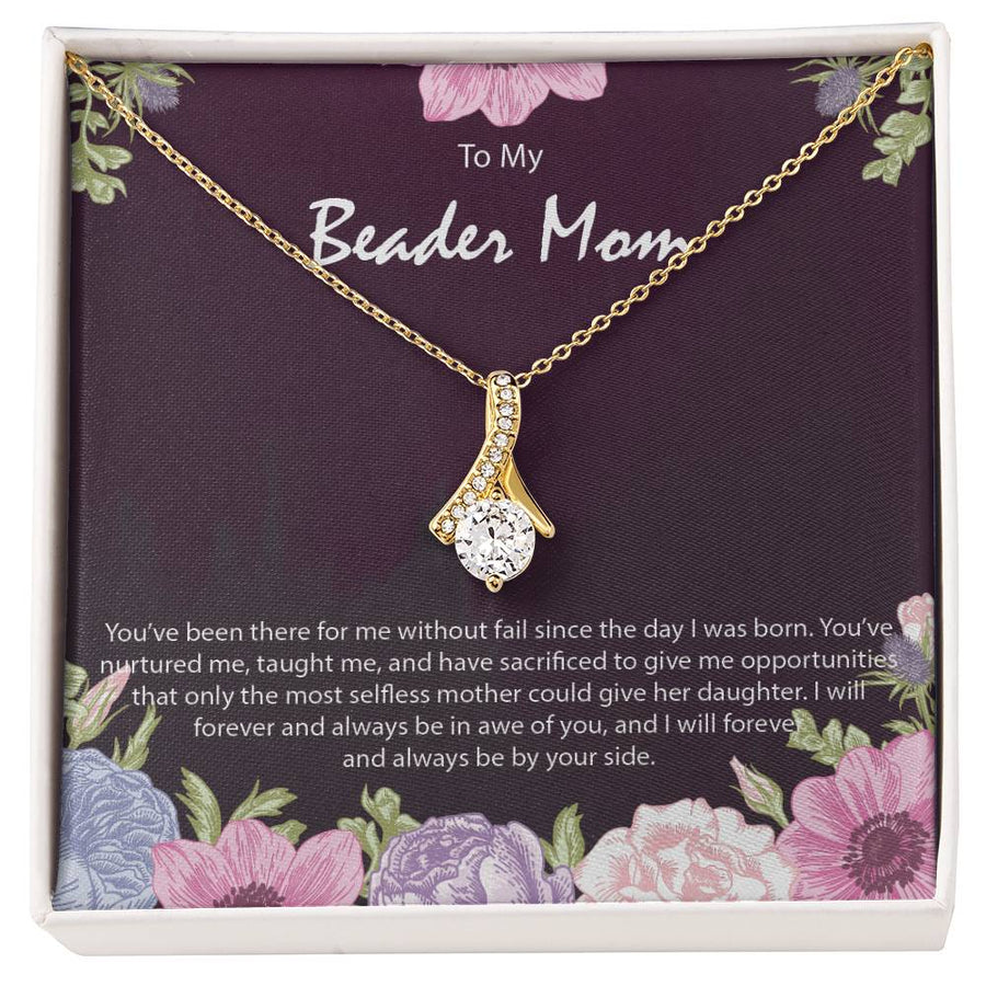 Forever In Awe Beader Mom 18K Yellow Gold Finish Alluring Beauty Necklace Jewelry Heartfelt Gift for Beader Mom Floral Theme