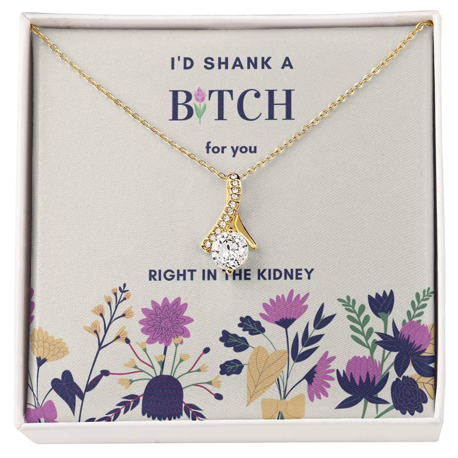 Fierce Friendship Beautiful Woman 14K White Gold Finish Alluring Beauty Necklace Jewelry Playful Loyalty Gift for Her Coworker