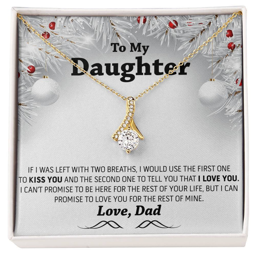 Be Here for the Rest of Your Life 18K Yellow Gold Finish Alluring Beauty Necklace Jewelry Heartfelt Christmas Gift for Daughter