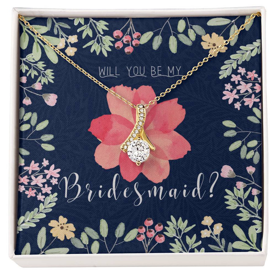 Bloom Garden Proposal 18K Yellow Gold Finish Alluring Beauty Necklace Jewelry Beautiful Gift for Trustworthy Bridesmaid Invitation