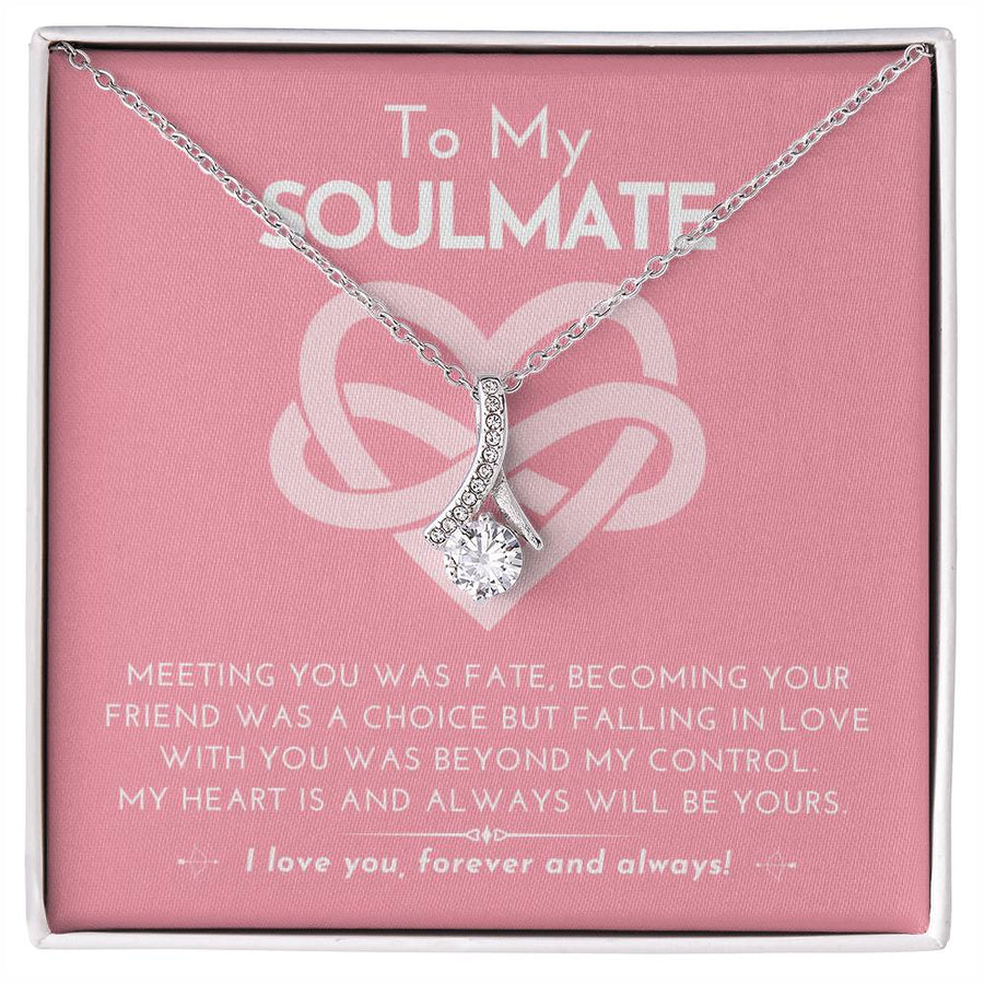 Meeting You Was Fate Beyond Control 18K Yellow Gold Finish Alluring Beauty Necklace Jewelry Romantic Gift for Soulmate Anniversary