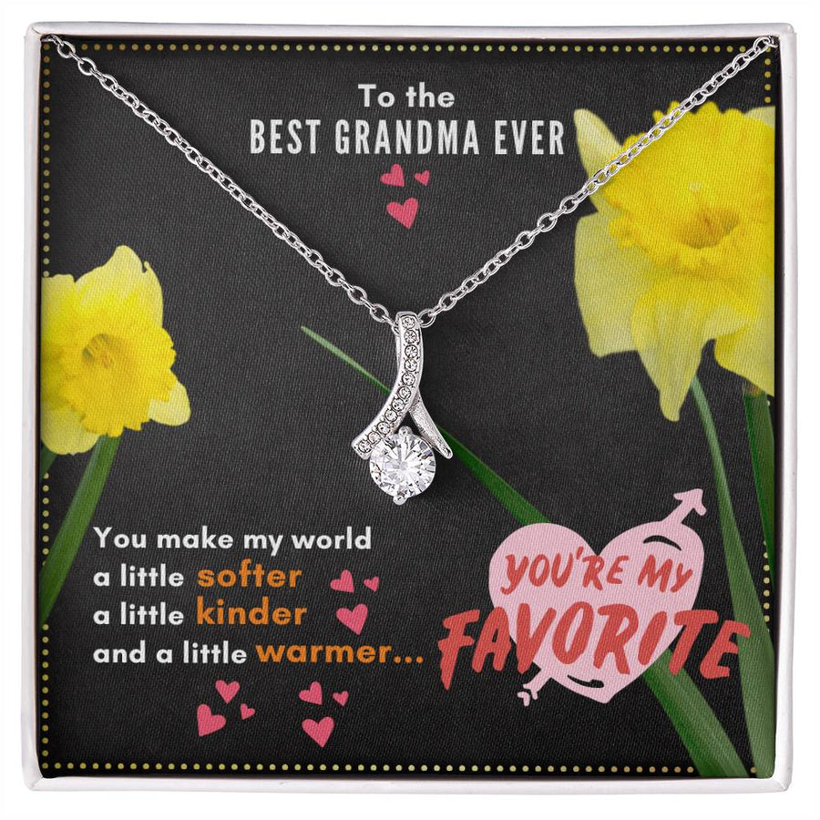 Softer World Daffodil Heartfelt 18K Yellow Gold Finish Alluring Beauty Necklace Jewelry Beautiful Gift for Amazing Grandma Birthday