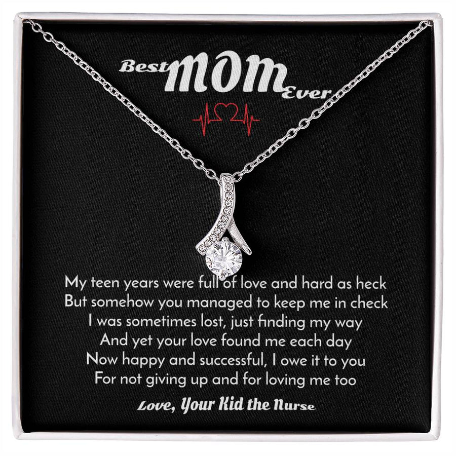 Heartbeat Strength Nurse’s Appreciation 18K Yellow Gold Finish Alluring Beauty Necklace Jewelry Beautiful Gift for Caring Mom Birthday