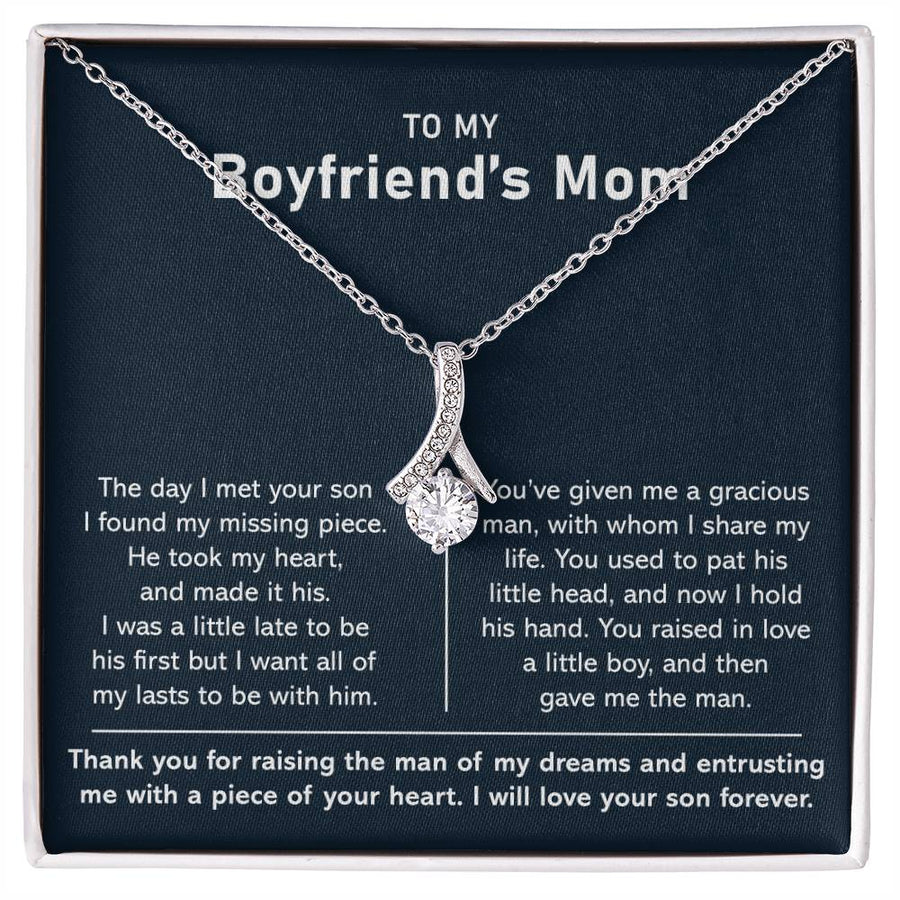 Day Met Your Son Missing 18K Yellow Gold Finish Alluring Beauty Necklace Jewelry Beautiful Gift for Mother In Law Mother's Day