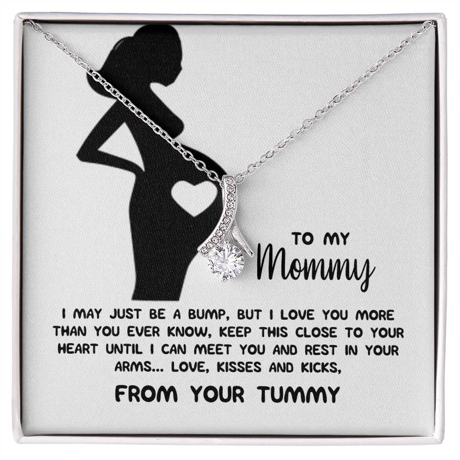 Bump Keep Close Heart Until Meet You 18K Yellow Gold Finish Alluring Beauty Necklace Jewelry Beautiful Gift for Beautiful Mom Birthday