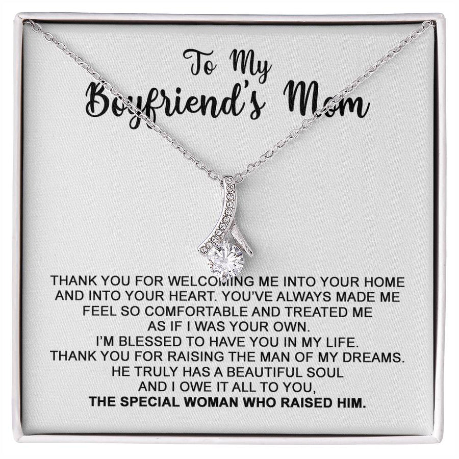 Man My Dreams Beautiful Soul Special Woman 14K White Gold Finish Alluring Beauty Necklace Jewelry Perfect Gift for Mother In Law Mother's Day