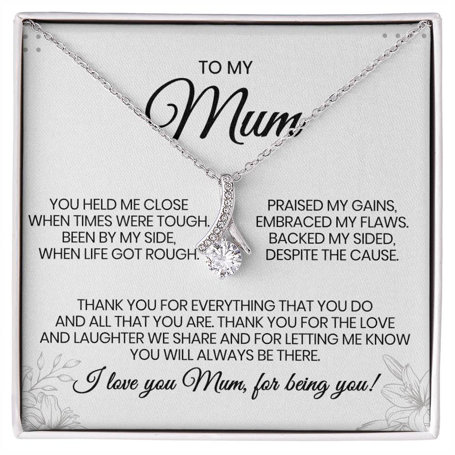 When Times Were Tough or Son 18K Yellow Gold Finish Alluring Beauty Necklace Jewelry Grateful Gift for Mum from Daughter