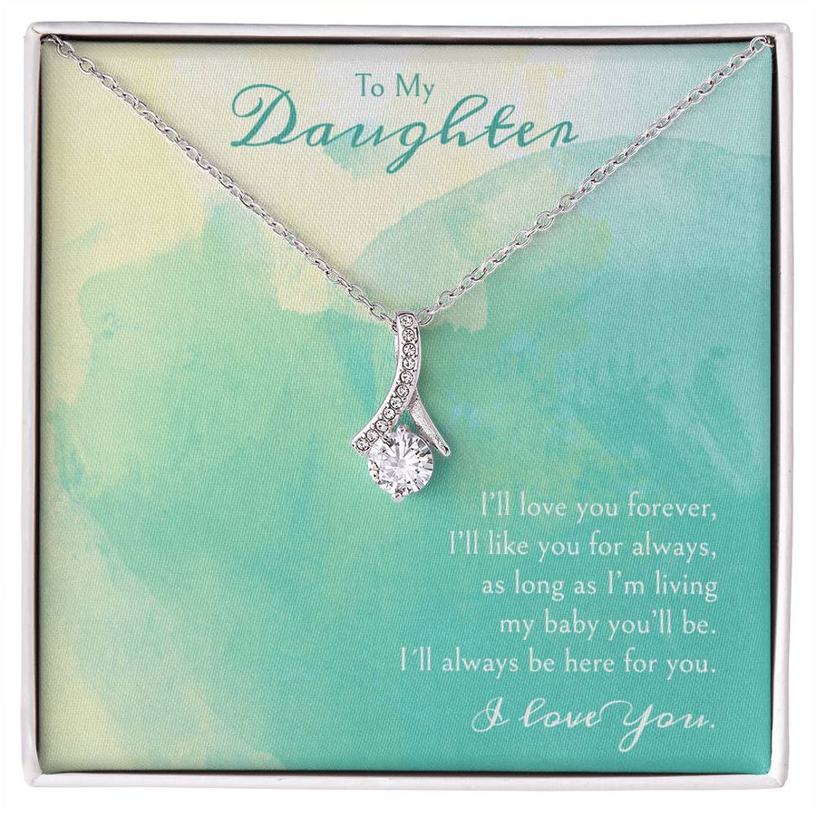 My Baby Daughter Eternal Love 18K Yellow Gold Finish Alluring Beauty Necklace Jewelry Elegant Gift for Beautiful Daughter Gift