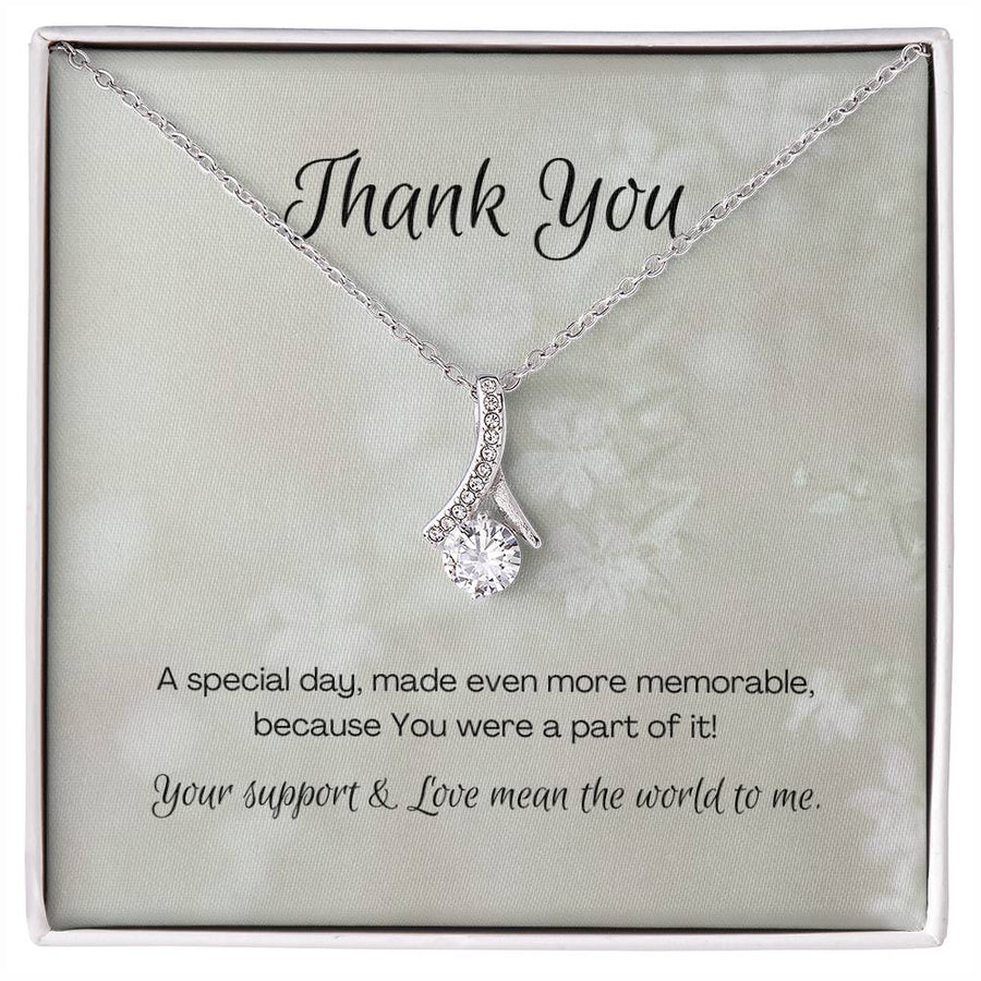 Blossoms of Appreciation Special Day 18K Yellow Gold Finish Alluring Beauty Necklace Jewelry Elegant Gift for Supportive Bridesmaid Celebration