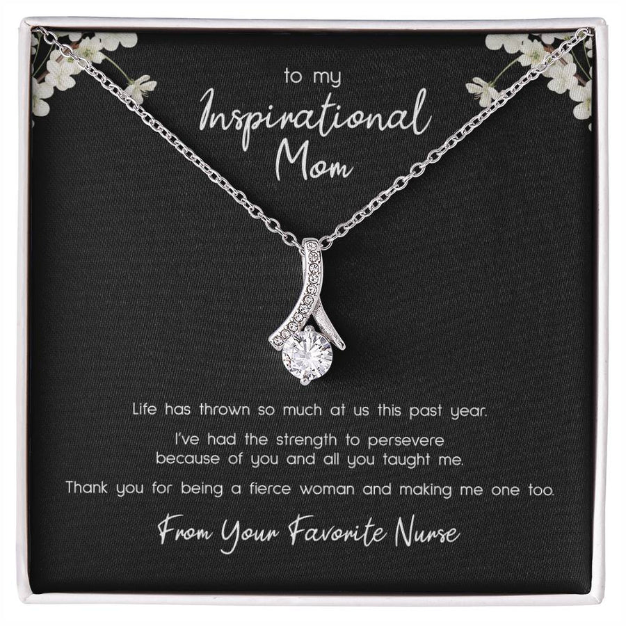 Favorite Nurse To Inspiring Mom 18K Yellow Gold Finish Alluring Beauty Necklace Jewelry Heartfelt Gift for Inspirational Mom Birthday