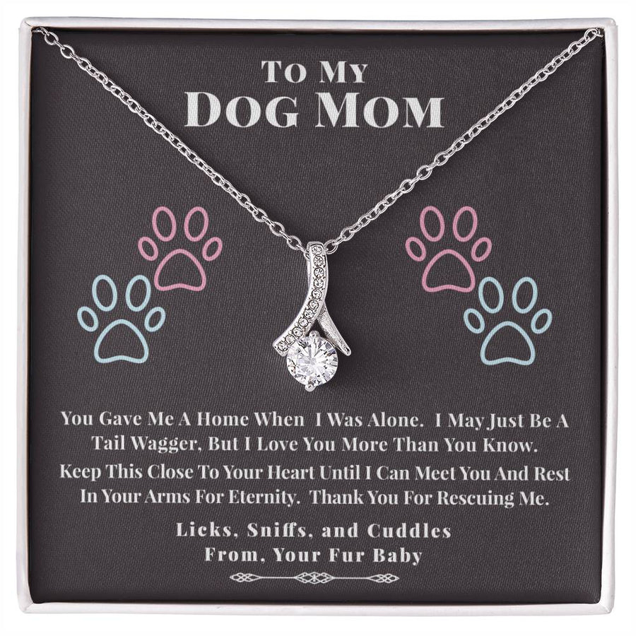 Rest In Your Arms For Eternity Dog Mom 18K Yellow Gold Finish Alluring Beauty Necklace Jewelry Heartwarming Gift for Rescue Dog Mom