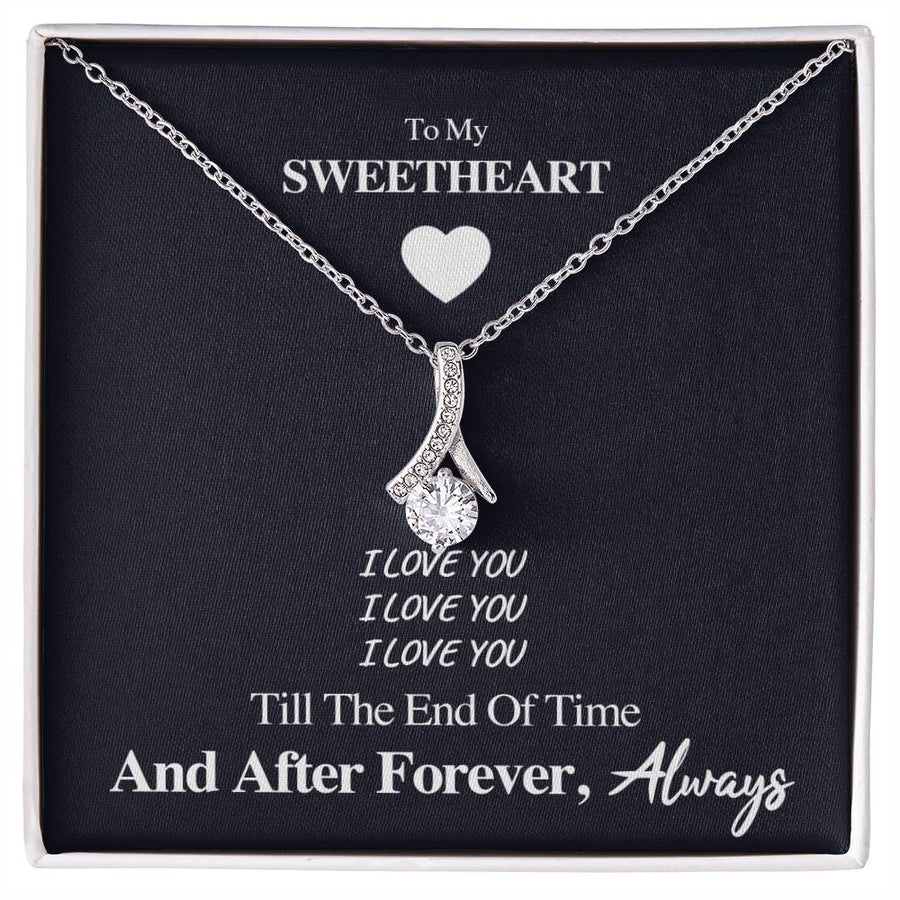 Minimalist Eternal Love Beautiful Sweetheart 18K Yellow Gold Finish Alluring Beauty Necklace Jewelry Unique Jewelry for Romantic Partner Anniversary
