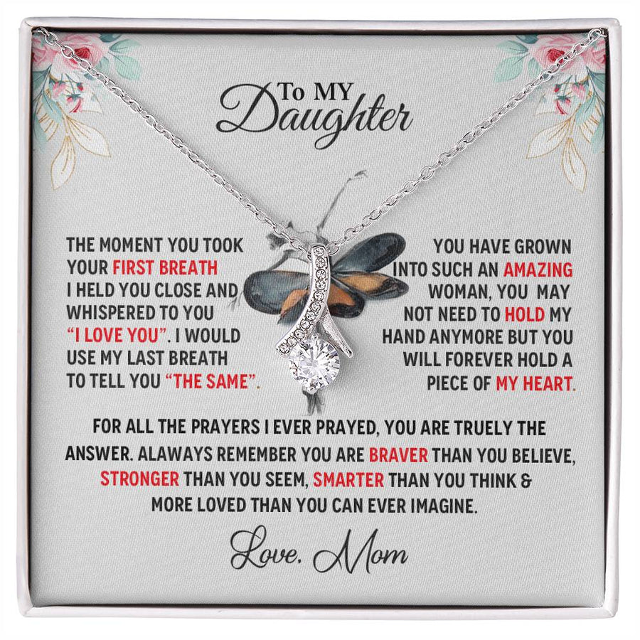 First Breath Amazing Daughter Ballet Gift 18K Yellow Gold Finish Alluring Beauty Necklace Jewelry Heartfelt Present from Loving Mom Birthday