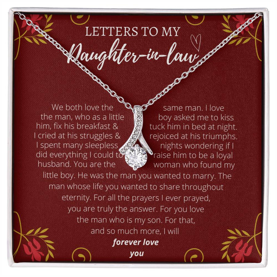 Sleepless Prayers Love Answered 18K Yellow Gold Finish Alluring Beauty Necklace Jewelry Heartfelt Gift for Daughter-in-law Wedding