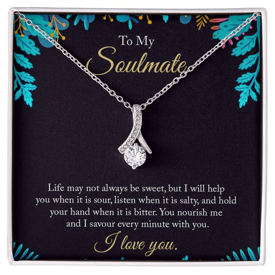 Life’s Sweet and Bitter Moments 18K Yellow Gold Finish Alluring Beauty Necklace Jewelry Perfect Gift for Beautiful Soulmate Anniversary