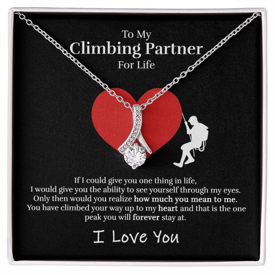 Heart Peak Lifelong Ascent Tribute 18K Yellow Gold Finish Alluring Beauty Necklace Jewelry Passionate Gift for Climbing Lover Anniversary