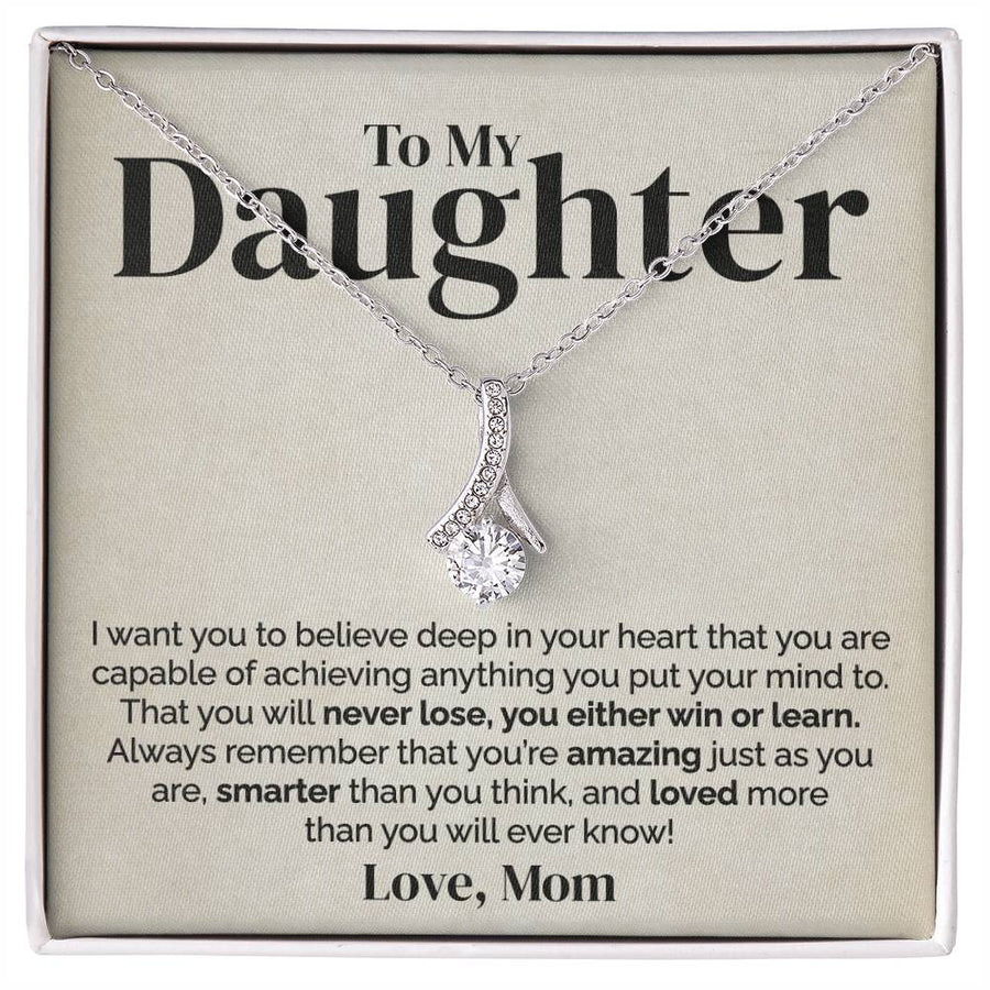 More Than You Will Ever Know 18K Yellow Gold Finish Alluring Beauty Necklace Jewelry Loving Gift for Wonderful Daughter