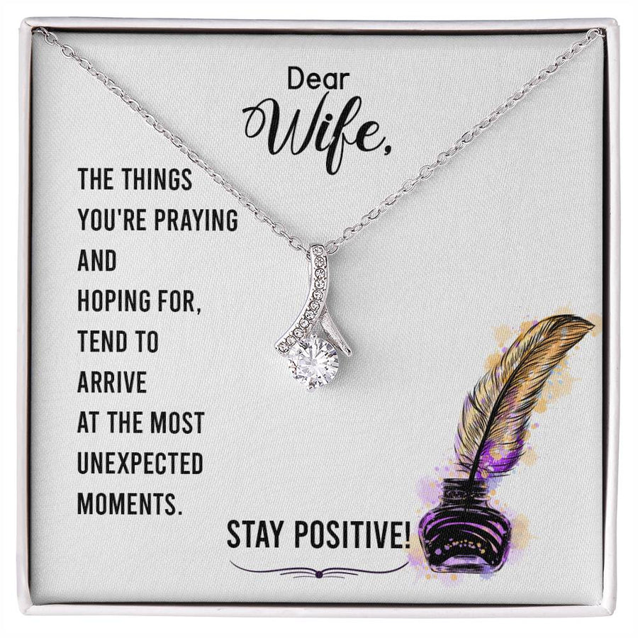 Unexpected Arrival Hopeful Spirit 18K Yellow Gold Finish Alluring Beauty Necklace Jewelry Motivating Gift for Wife Positivity