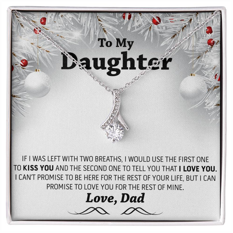 Be Here for the Rest of Your Life 18K Yellow Gold Finish Alluring Beauty Necklace Jewelry Heartfelt Christmas Gift for Daughter