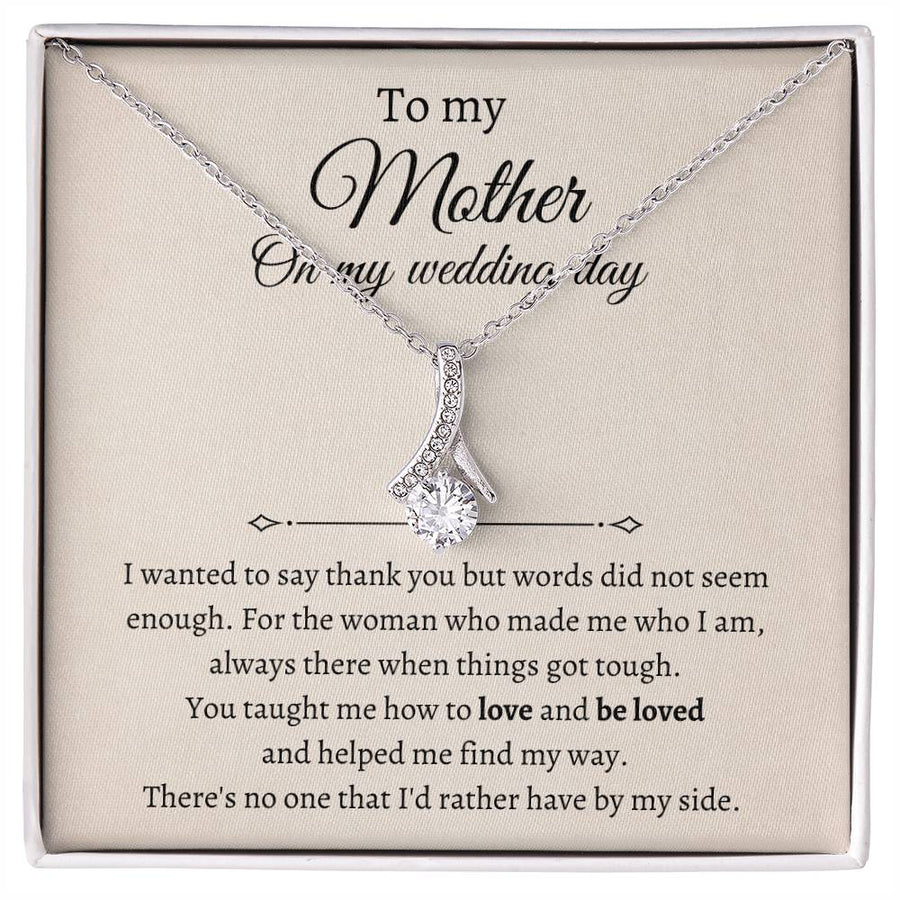 You Taught Me How To Love And Be Loved 18K Yellow Gold Finish Alluring Beauty Necklace Jewelry Emotional Gift for Mother on Wedding Day