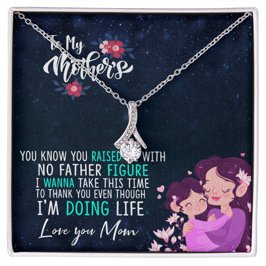 Raised With Strength Beautiful Mom Gift 18K Yellow Gold Finish Alluring Beauty Necklace Jewelry Heartfelt Mother’s Day Present for Radiant Mom