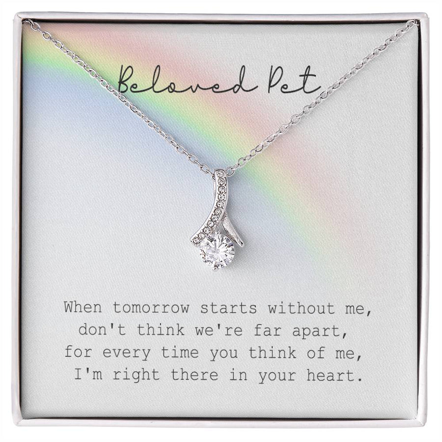 Rainbow Bridge Beloved Pet Keepsake 18K Yellow Gold Finish Alluring Beauty Necklace Jewelry Sentimental Animal Memorial Gift