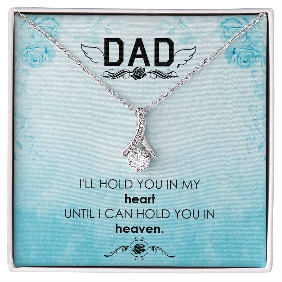 Heart Heaven Eternal Bond Tribute 18K Yellow Gold Finish Alluring Beauty Necklace Jewelry Meaningful Memorial Gift for Dad Remembrance