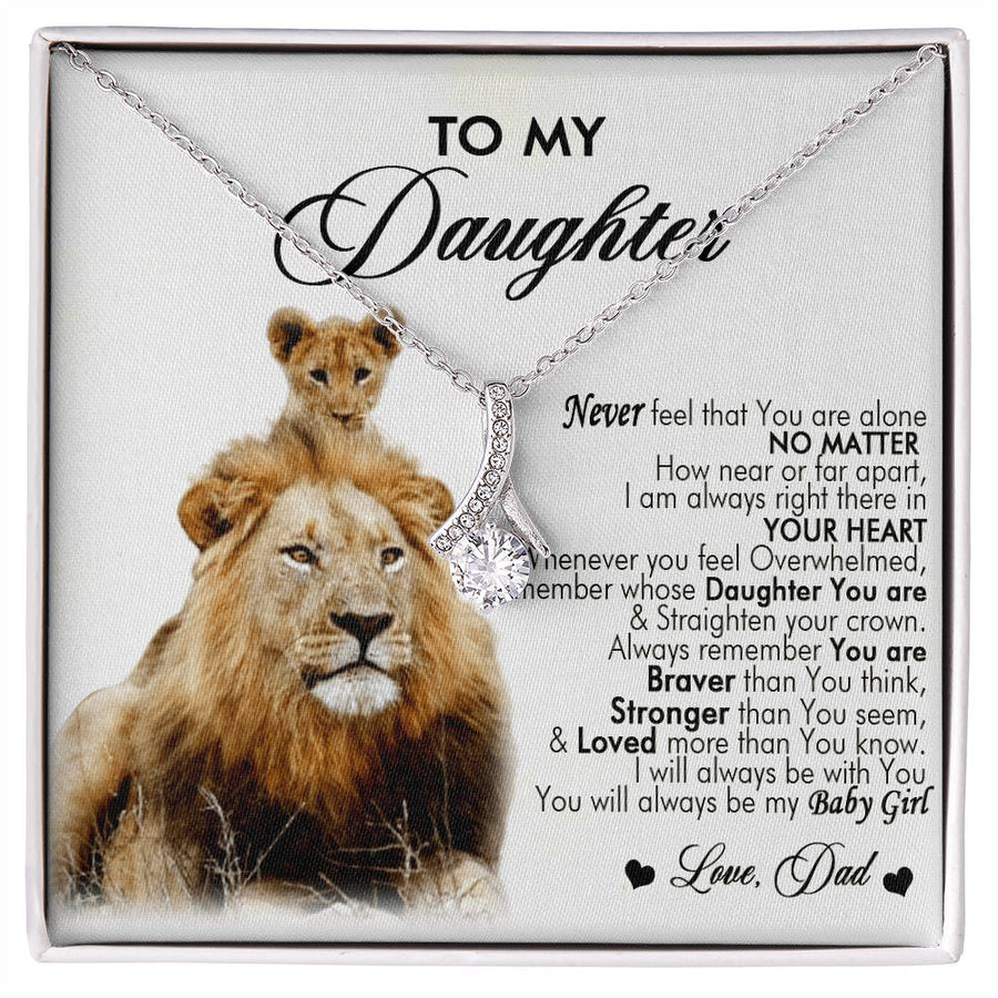 Be My Baby Girl Lion Crown 18K Yellow Gold Finish Alluring Beauty Necklace Jewelry Beautiful Gift for Beautiful Daughter Birthday