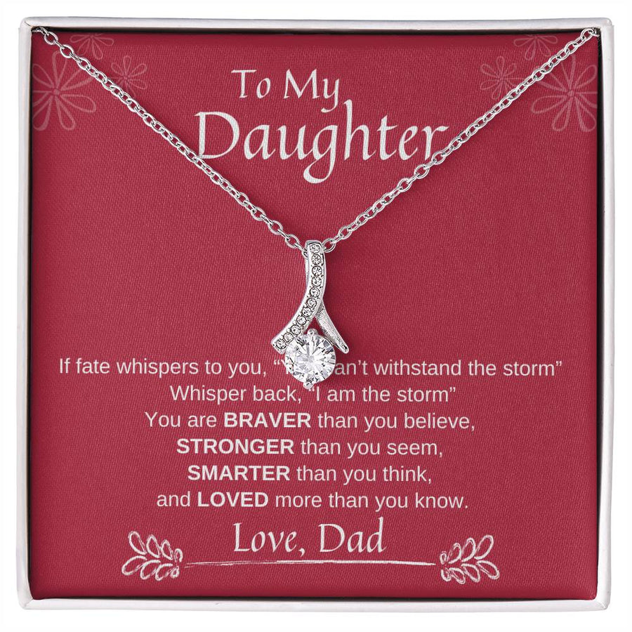 The Storm Braver Stronger 18K Yellow Gold Finish Alluring Beauty Necklace Jewelry Beautiful Gift for Beautiful Daughter Birthday
