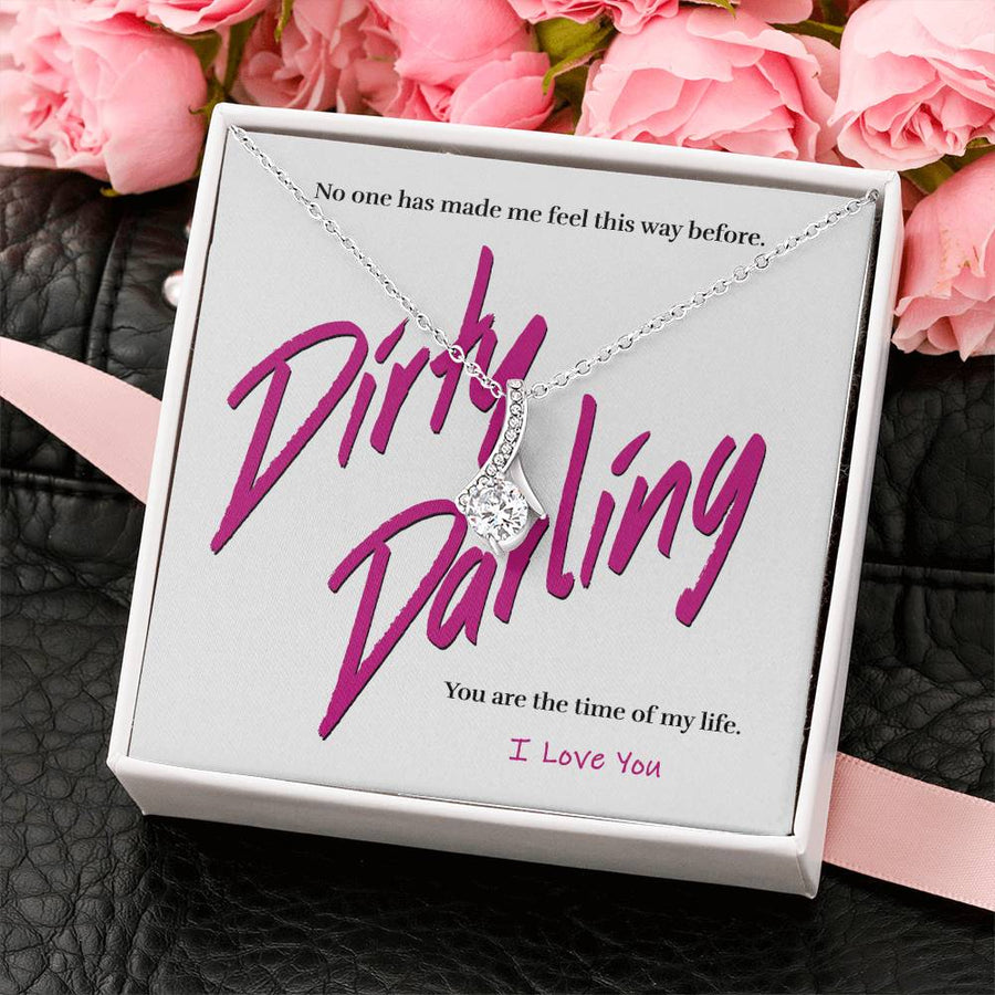 Dirty Darling Unforgettable Feeling 18K Yellow Gold Finish Alluring Beauty Necklace Jewelry Passionate Gift for Lovers Romance