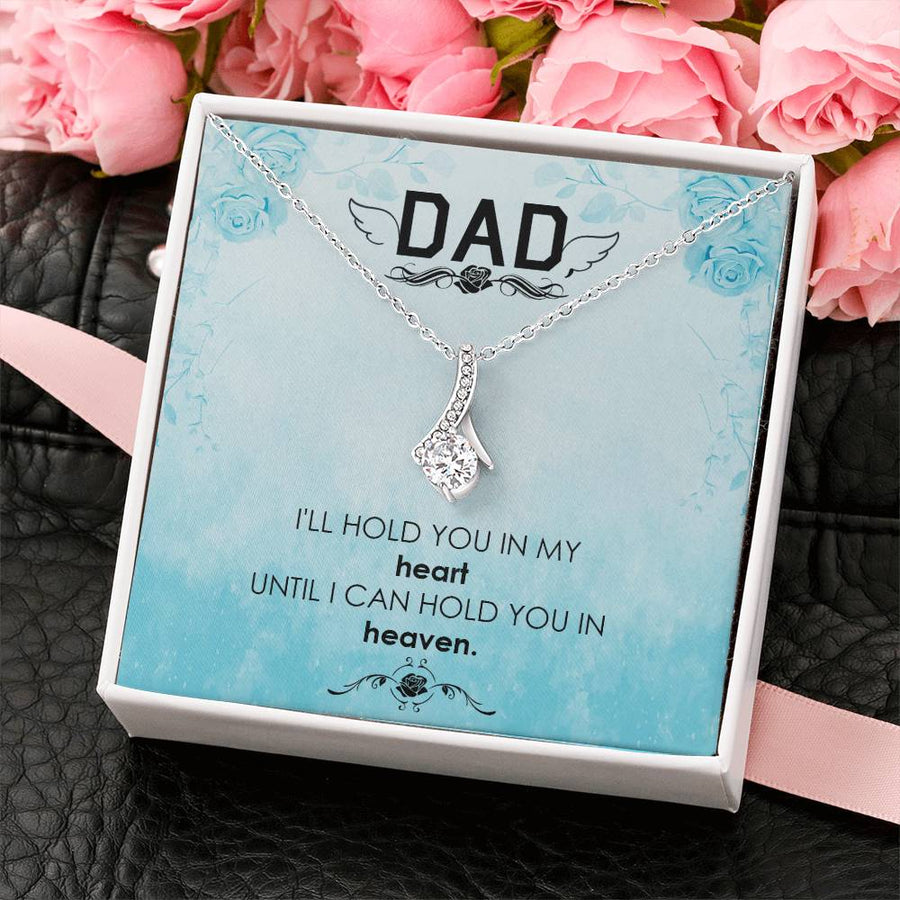 Heart Heaven Eternal Bond Tribute 18K Yellow Gold Finish Alluring Beauty Necklace Jewelry Meaningful Memorial Gift for Dad Remembrance
