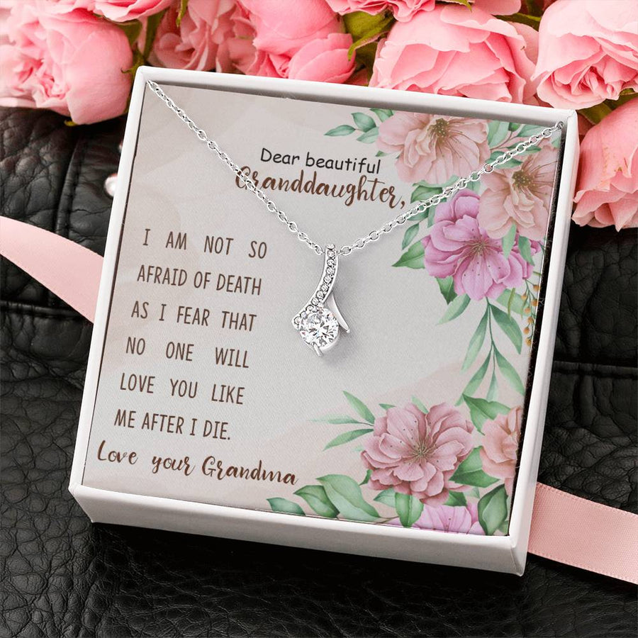 Forever Beautiful Legacy Grandma’s Devotion 18K Yellow Gold Finish Alluring Beauty Necklace Jewelry Loving Gift for Elegant Granddaughter Birthday