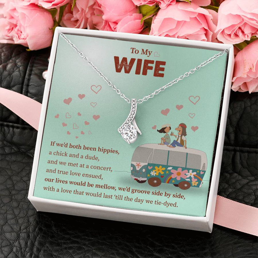 Mellow Groove Hippie Bus Romance 18K Yellow Gold Finish Alluring Beauty Necklace Jewelry Unique Gift for Adventurous Wife Anniversary