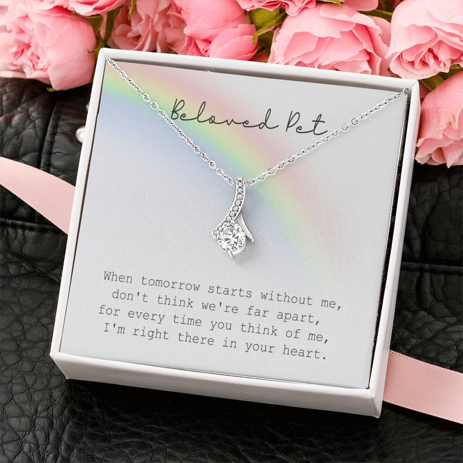 Rainbow Bridge Beloved Pet Keepsake 18K Yellow Gold Finish Alluring Beauty Necklace Jewelry Sentimental Animal Memorial Gift