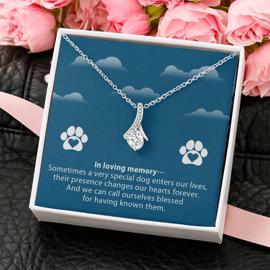 Blessed For Having Known Them 18K Yellow Gold Finish Alluring Beauty Necklace Jewelry Pet Remembrance Eternal Bond