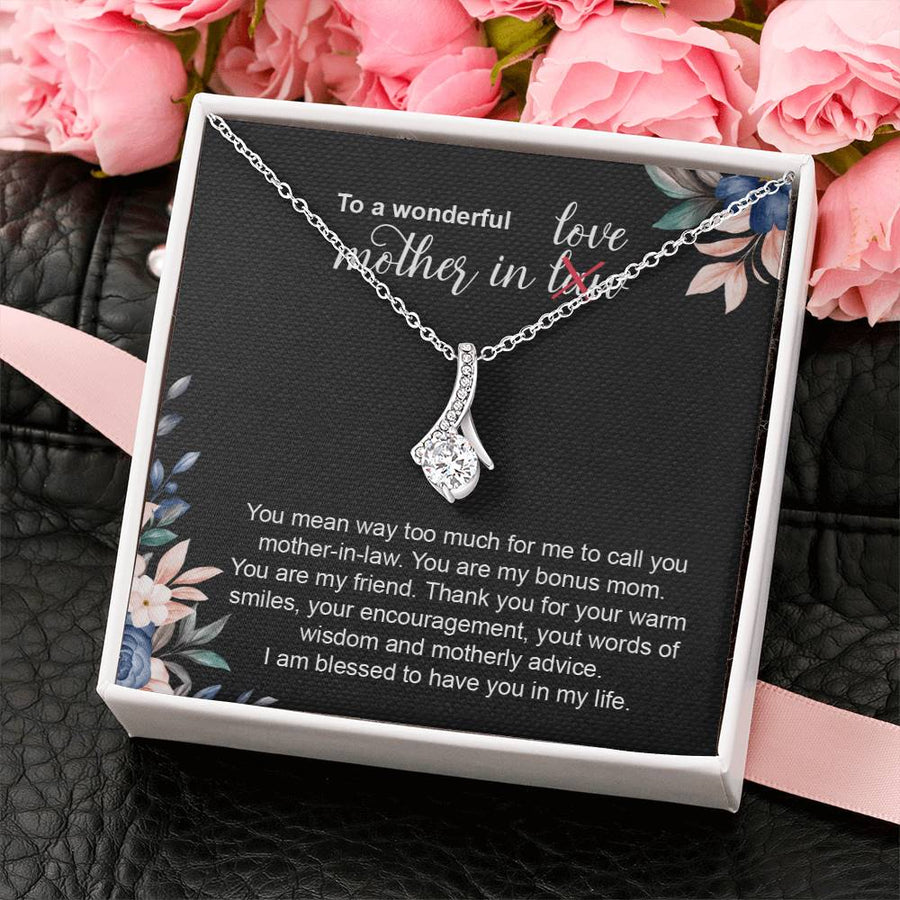 Blessed Have You Life Motherly Advice Friend 18K Yellow Gold Finish Alluring Beauty Necklace Jewelry Beautiful Gift for Mother In Law
