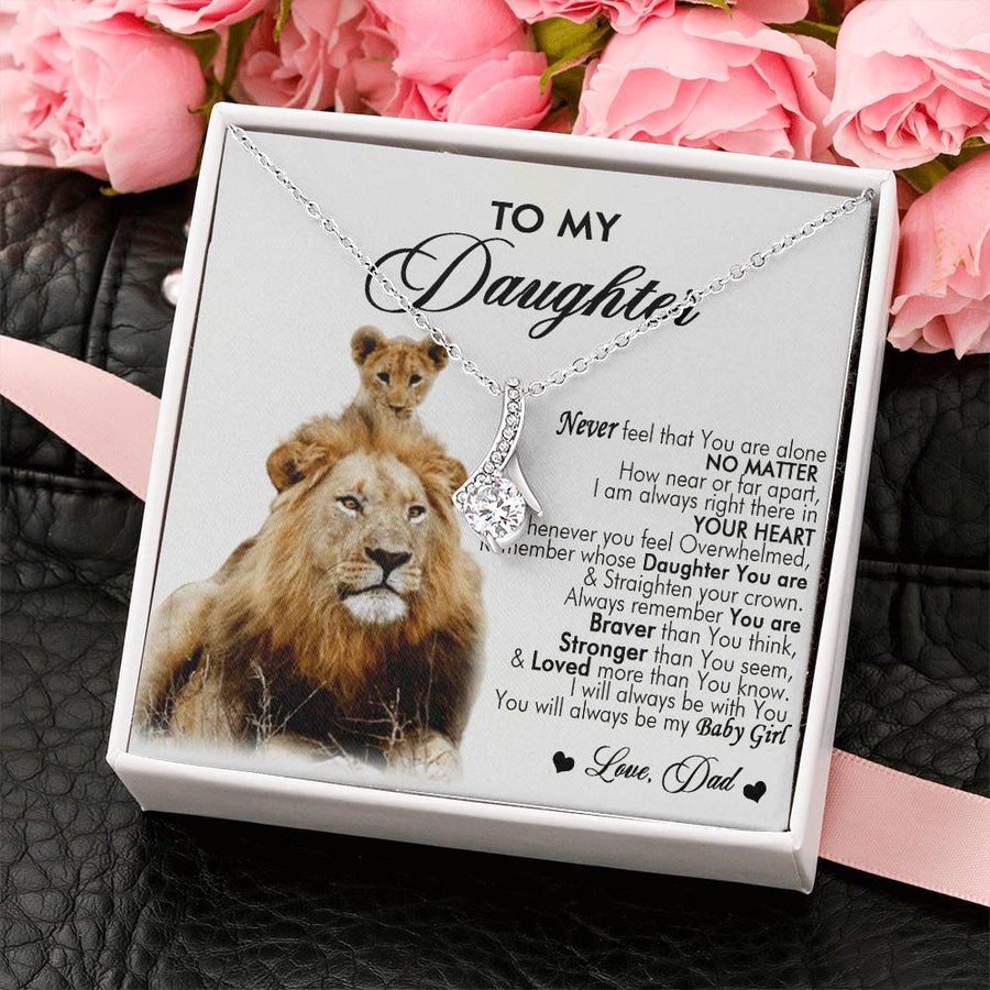 Be My Baby Girl Lion Crown 18K Yellow Gold Finish Alluring Beauty Necklace Jewelry Beautiful Gift for Beautiful Daughter Birthday