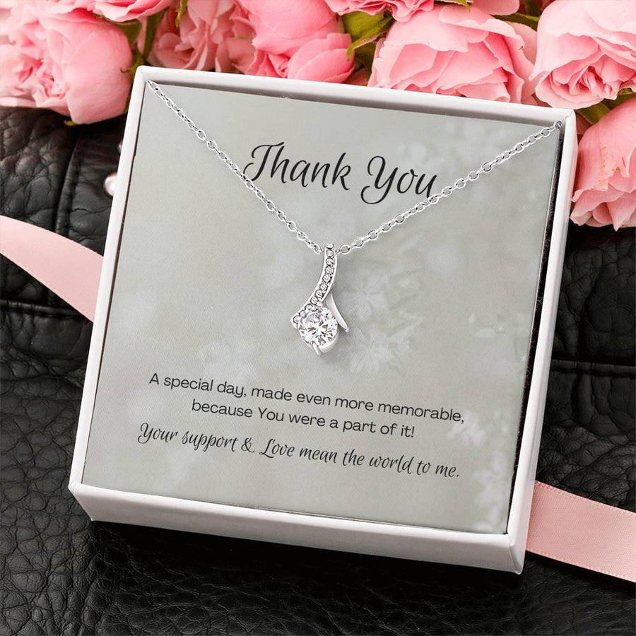 Blossoms of Appreciation Special Day 18K Yellow Gold Finish Alluring Beauty Necklace Jewelry Elegant Gift for Supportive Bridesmaid Celebration
