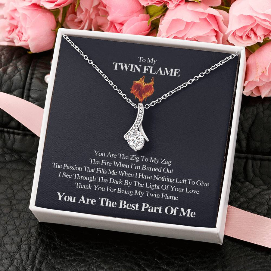 Zig Zag Flaming Heart Passion 18K Yellow Gold Finish Alluring Beauty Necklace Jewelry Soulful Gift for Twin Flame Anniversary